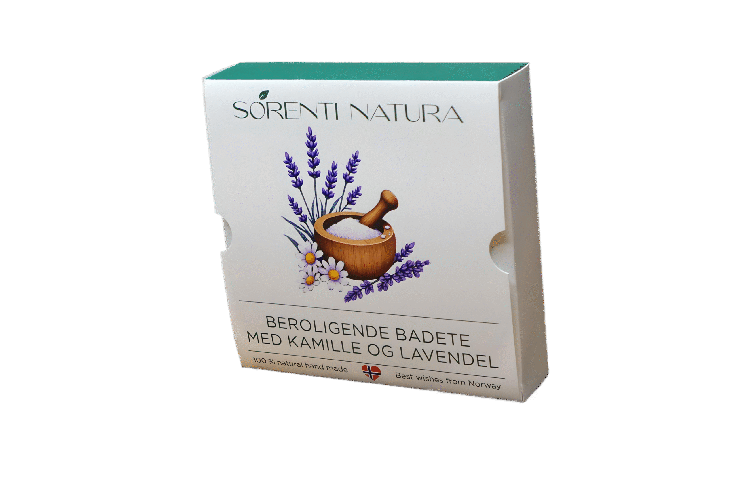 Kamille og Lavendel Beroligende Badete package front right view