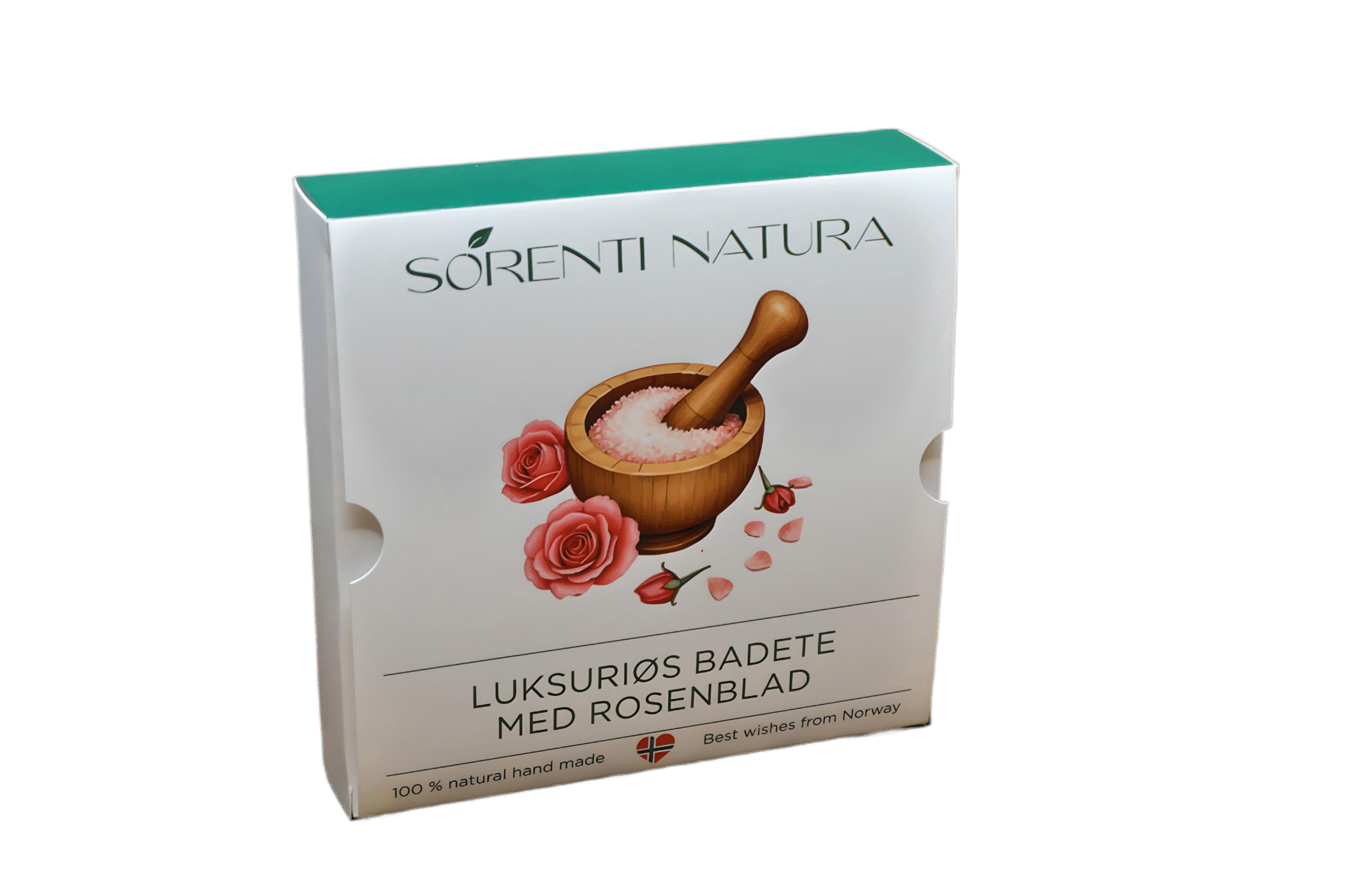 Roseblomst Luksus Badete package front left view