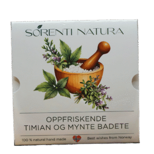 Timian og Mynte Forfriskende Badete package front