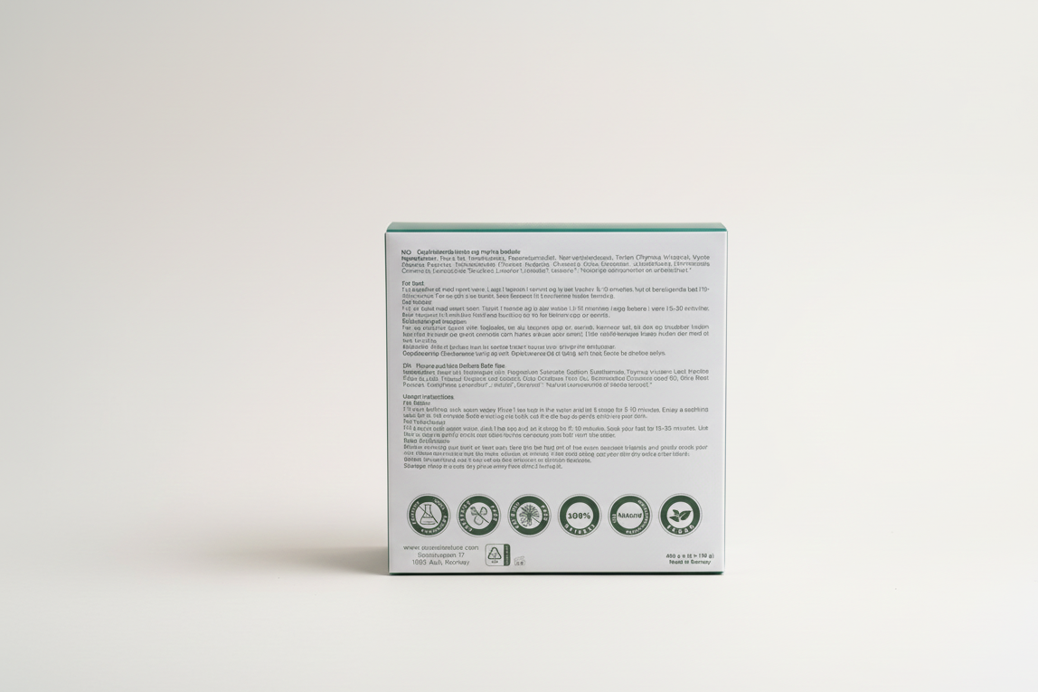 Ingredienser og bruksanvisning for Sorenti Natura forfriskende badete med urter